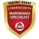 ISA/IEC 62443 Cybersecurity Maintenance Specialist badge